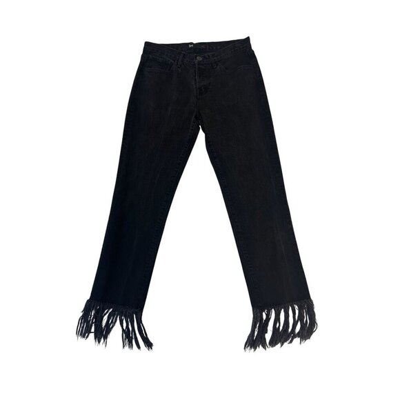 3 X 1 Straight Fringe Crop Black Jeans Revolve Size 26 - Picture 4 of 9